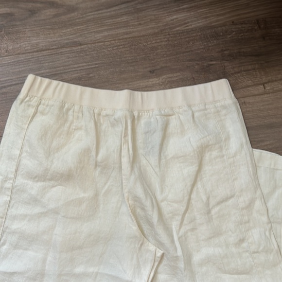 JJILL love linen Wide Leg linen beige pull on pants LARGE NWT - Picture 8 of 8